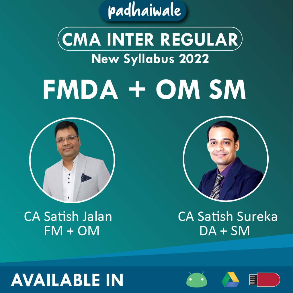 CMA Inter FMDA + OM SM Combo Regular Batch by CA Satish Jalan and CA Satish Sureka