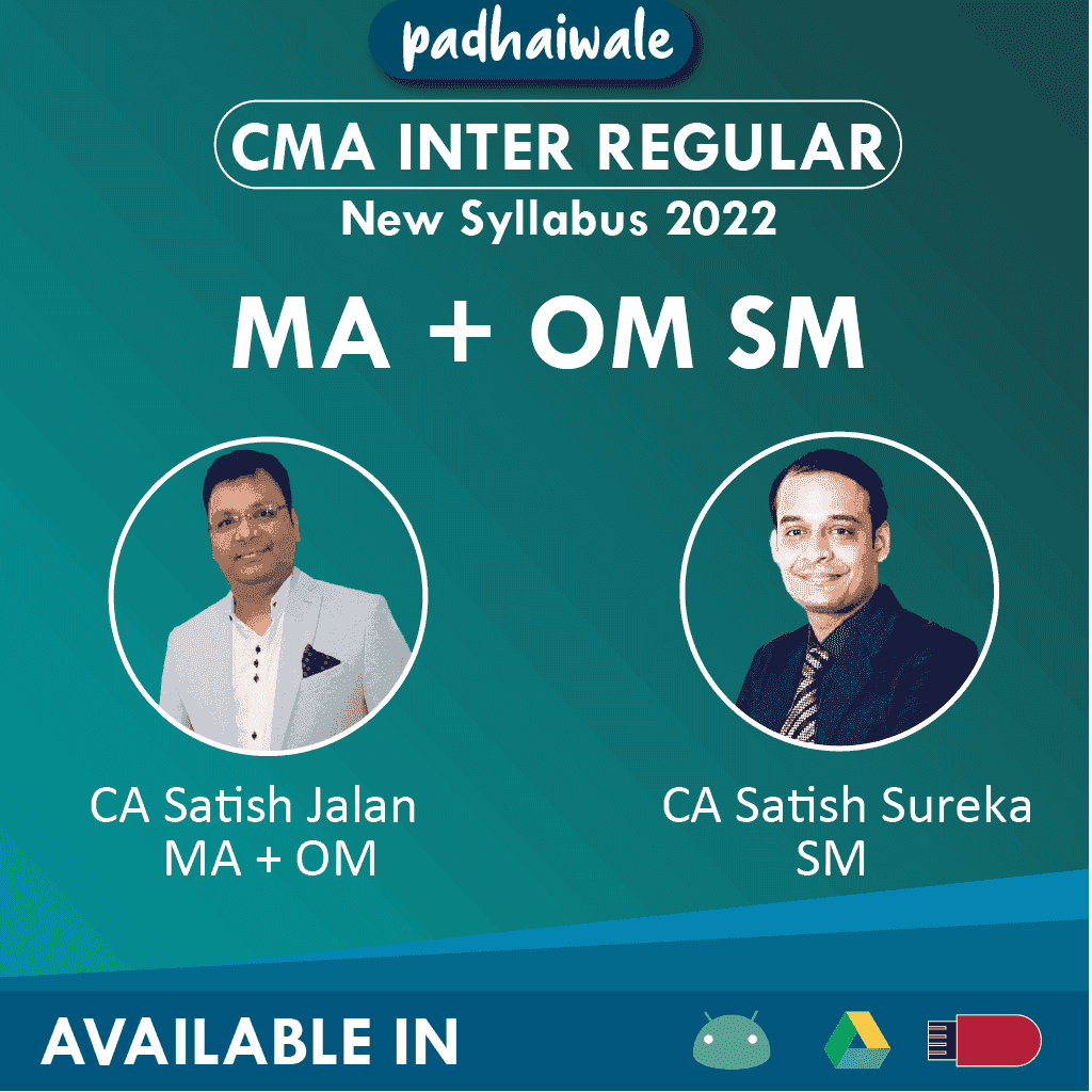 CMA Inter MA + OM SM Combo Regular Batch by CA Satish Jalan and CA Satish Sureka