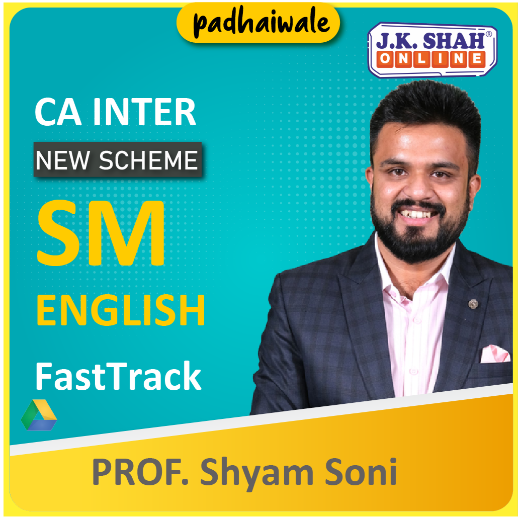 CA Inter SM English FastTrack New Scheme Shyam Soni