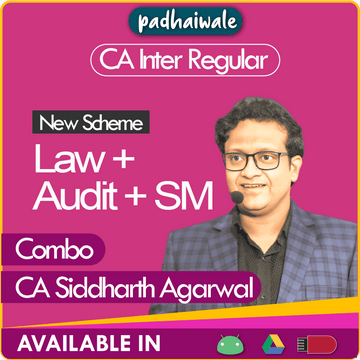 CA Inter Law + Audit + SM Combo Regular Batch by CA Siddharth Agarwal