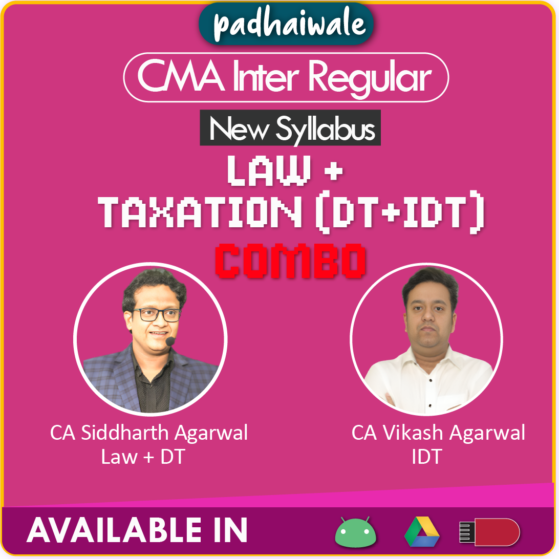 CMA Inter Law + Taxation combo Siddharth Agarwal Vikash Agarwal
