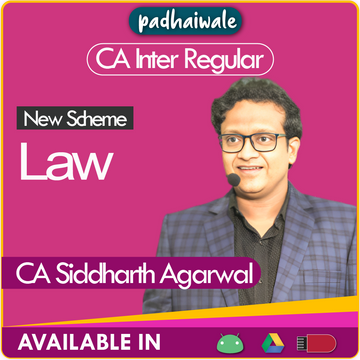 CA Inter Law New Scheme Siddharth Agarwal