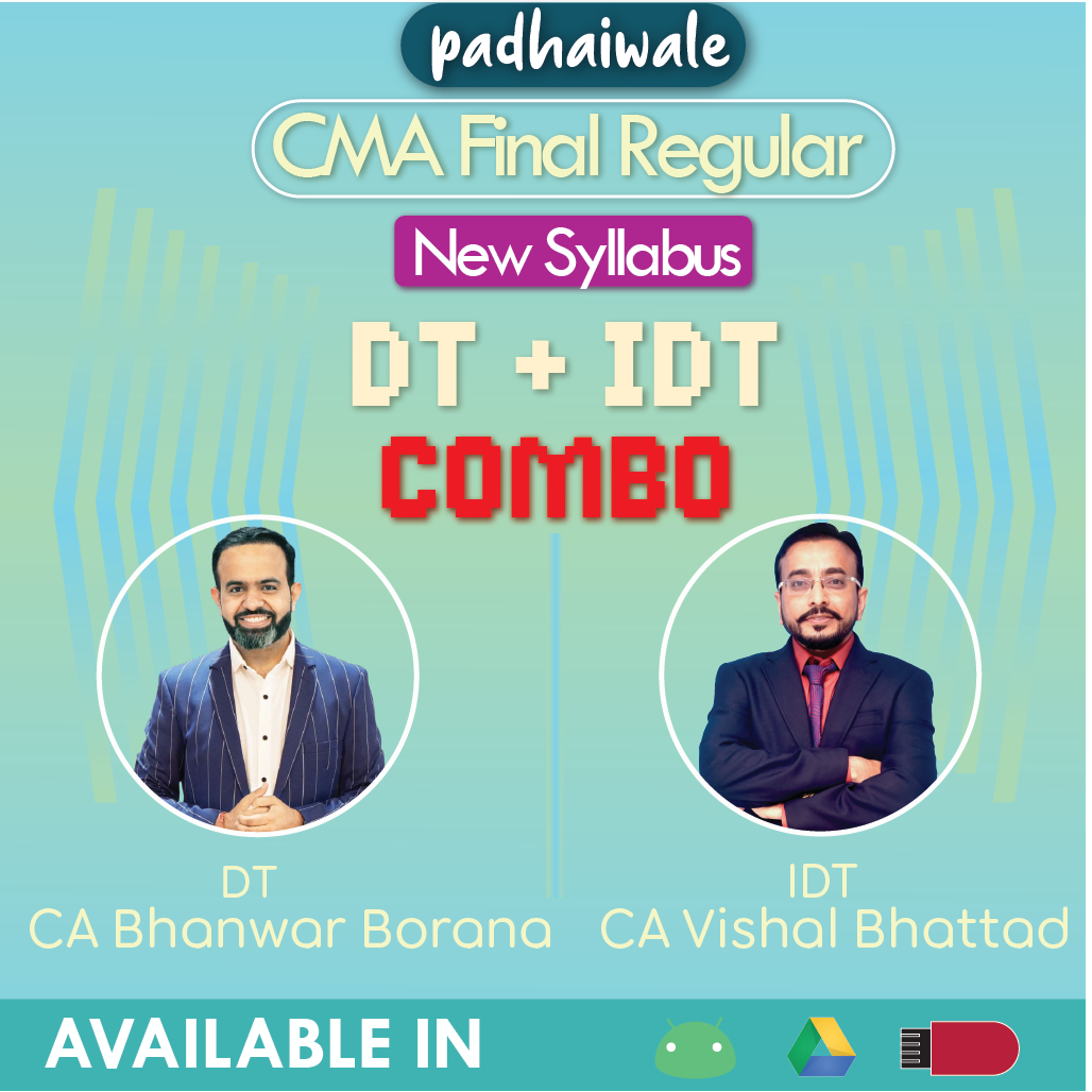 CMA Final DT + IDT Combo New Syllabus Bhanwar Borana Vishal Bhattad