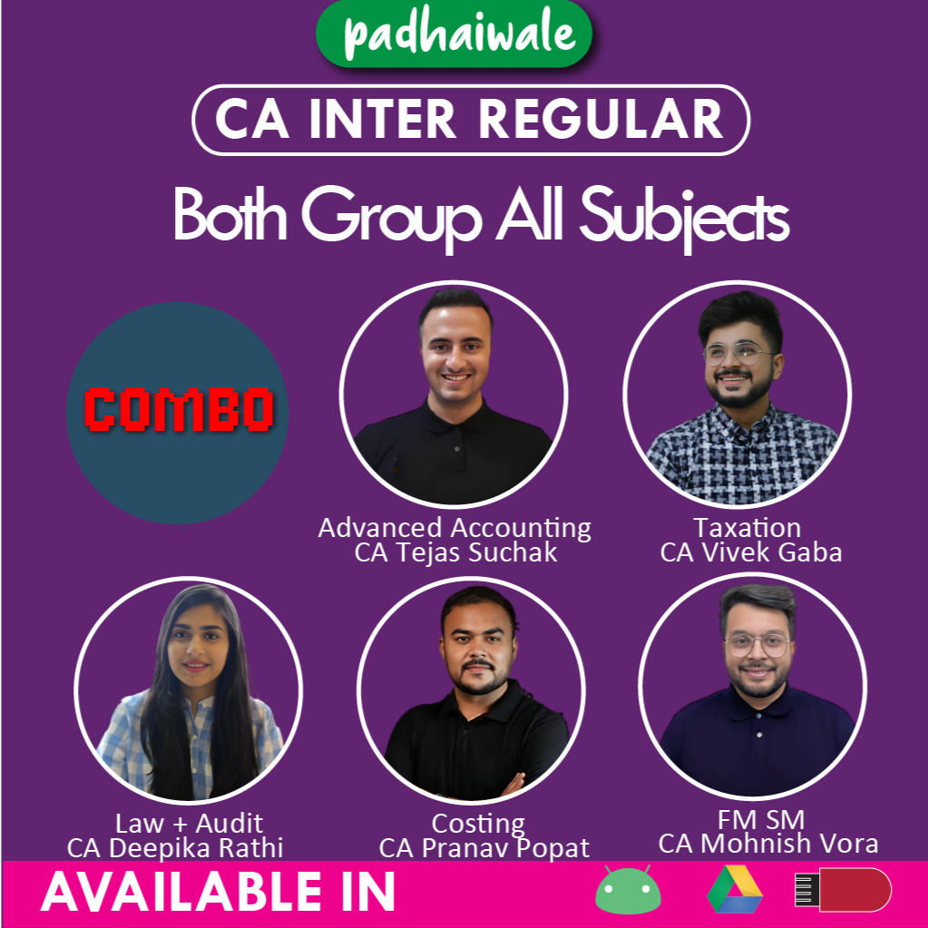 CA Inter Both Group All Subjects Combo Live New Scheme Tejas Suchak Deepika Rathi Vivek Gaba Pranav Popat Mohnish Vora