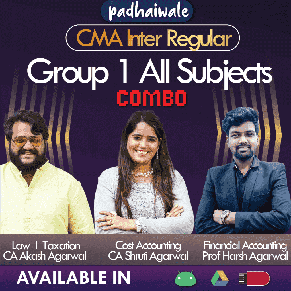 CMA Inter Group 1 All Subject Combo Regular Batch by CA Akash Agarwal, CA Shruti Agarwal, and Prof Harsh Agarwal