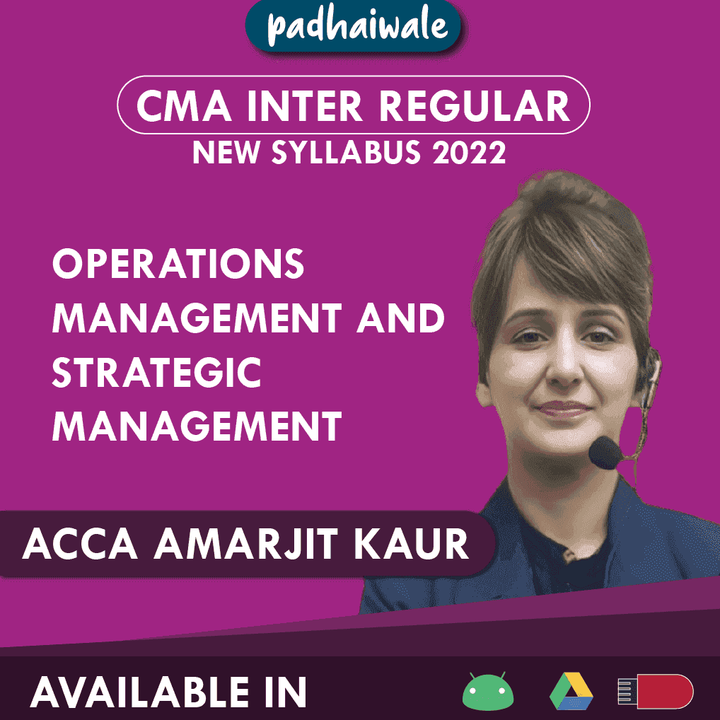 CMA Inter OM SM Regular Batch by ACCA Amarjit Kaur
