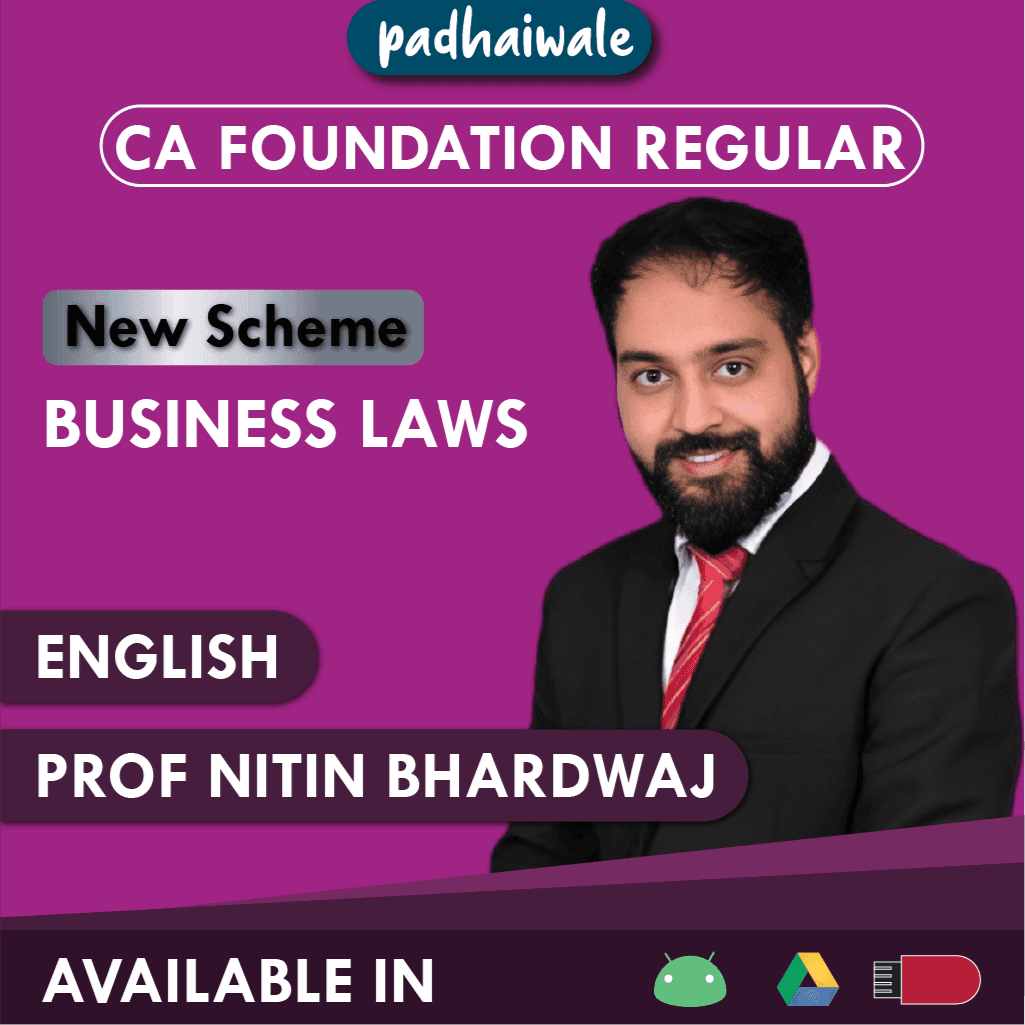 CA Foundation Business Laws Regular Batch New Scheme by Prof Nitin Bhardwaj   