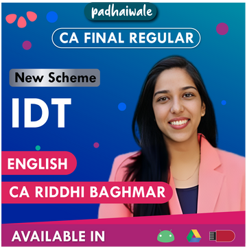 CA Final IDT English Safal Batch New Scheme Riddhi Baghmar