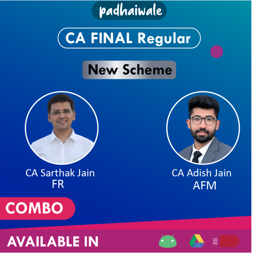 CA Final FR + AFM Combo New Scheme Sarthak Jain Adish Jain