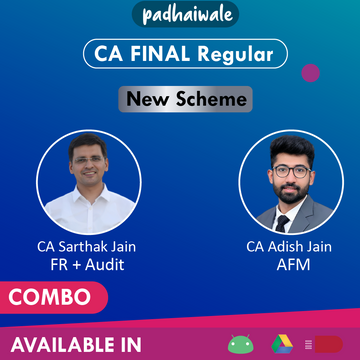 CA Final FR + AFM + Audit Combo New Scheme Sarthak Jain Adish Jain