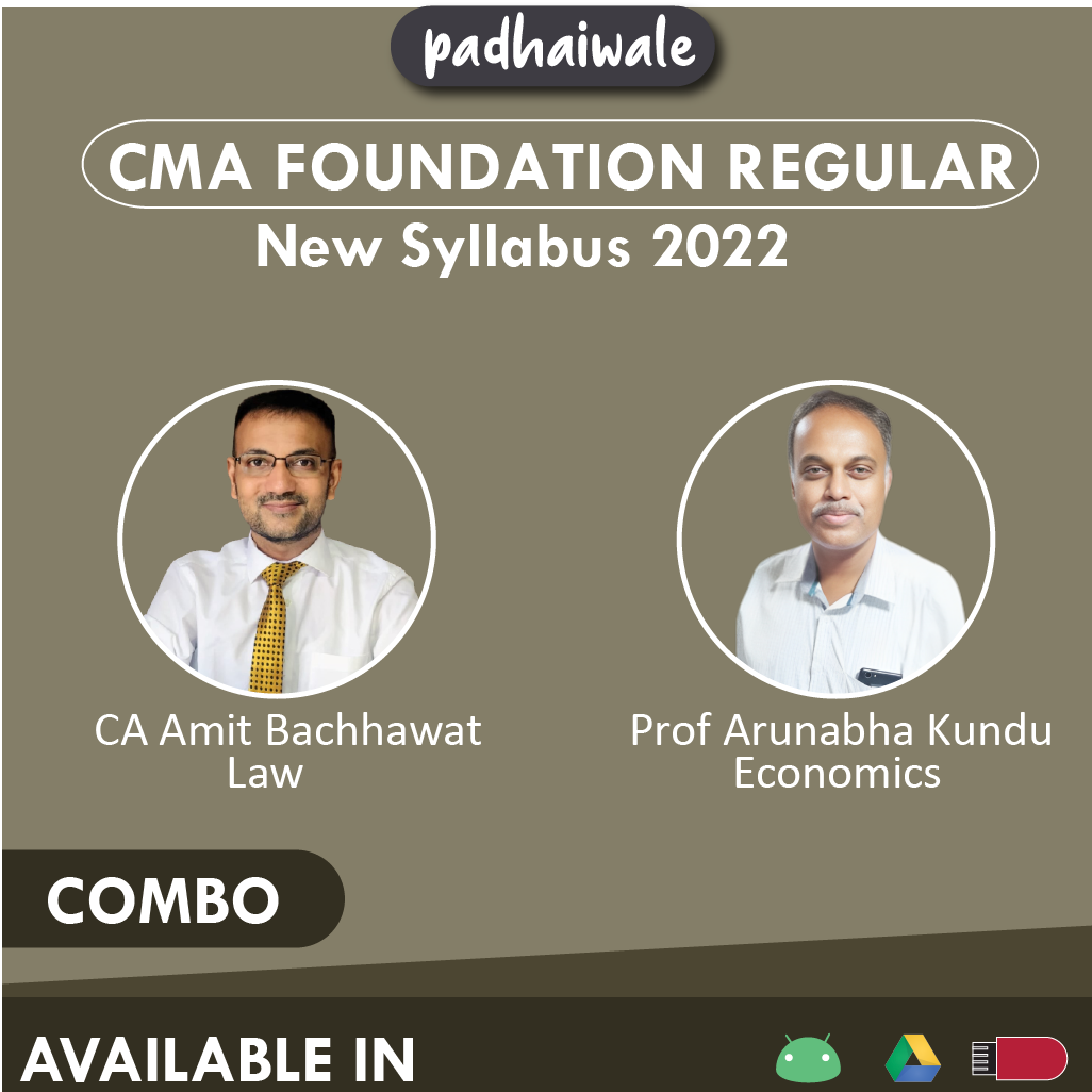 CMA Foundation Law + Economics Combo New Syllabus Amit Bachhawat Arunabha Kundu