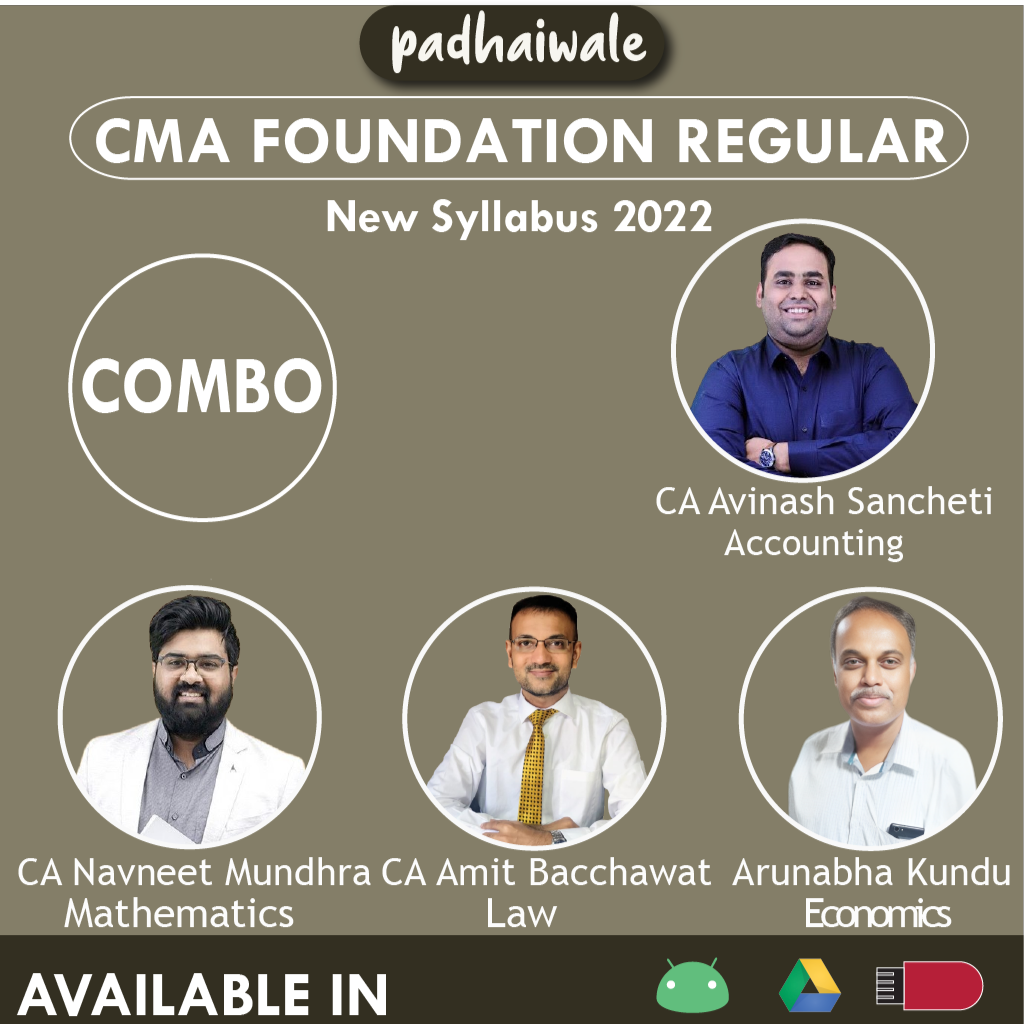 CMA Foundation All Subjects Combo New Syllabus Avinash Sancheti Navneet Mundhra Amit Bachhawat Arunabha Kundu