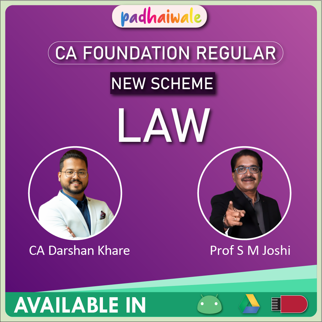 CA Foundation Law New Scheme Darshan Khare S M Joshi