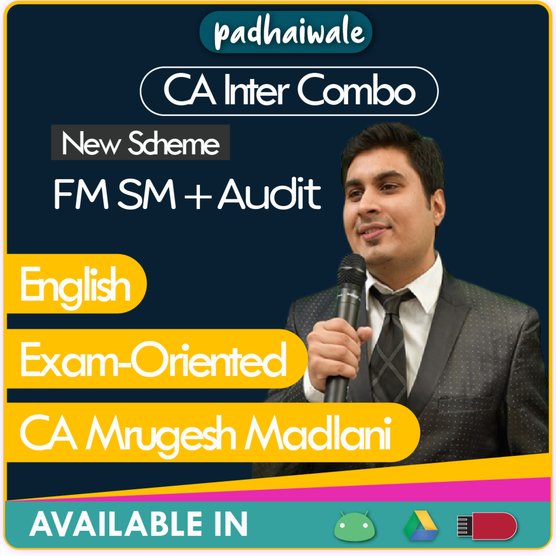 CA Inter Audit + FM SM English Combo Exam-Oriented New Scheme Mrugesh Madlani