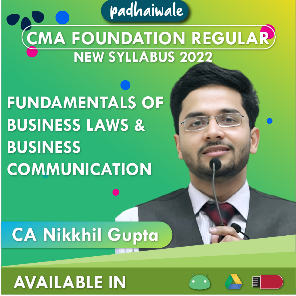 CMA Foundation Fundamentals of Business Laws and Business Communication nikhil gupta