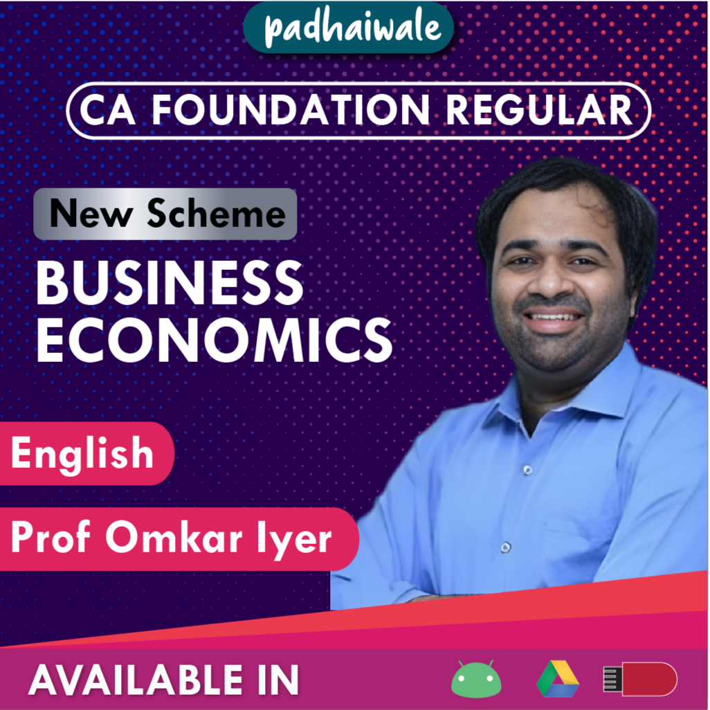 CA Foundation Business Economics English New Scheme Omkar Iyer