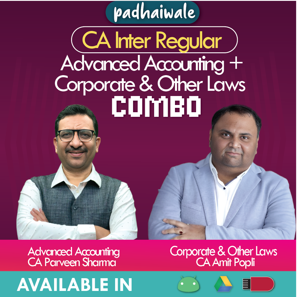 CA Inter Advanced Accounting + Law Combo Live New Scheme Parveen Sharma Amit Popli