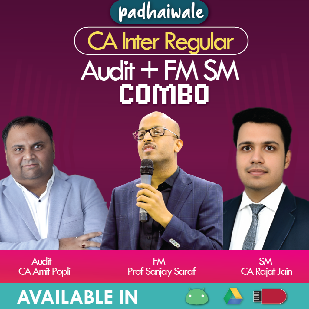 CA Inter Audit + FM SM Combo New Scheme Amit Popli Sanjay Saraf Rajat Jain