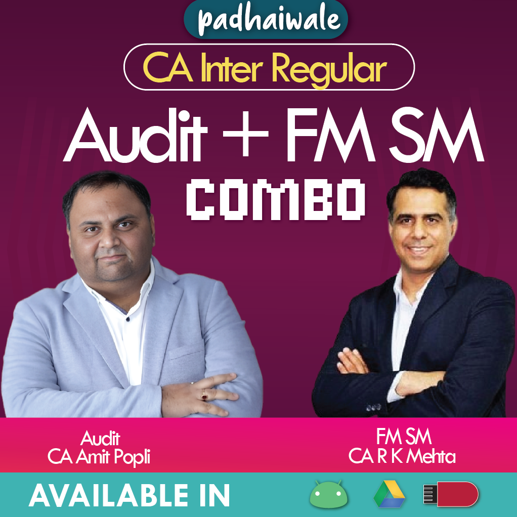 CA Inter Audit + FM SM Combo New Scheme Amit Popli R K Mehta