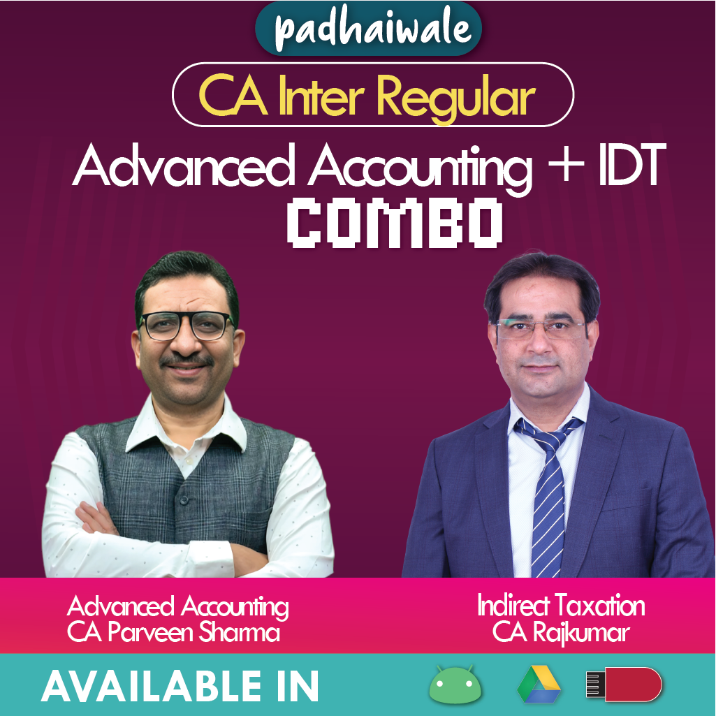 CA Inter Advanced Accounting + IDT Combo Live New Scheme Parveen Sharma Rajkumar