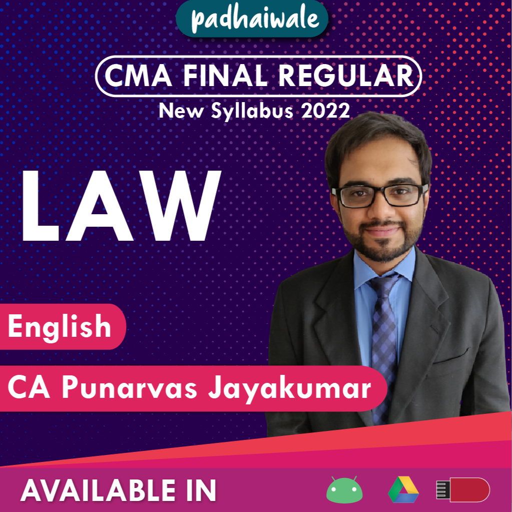CMA Final Law English New Syllabus Punarvas Jayakumar