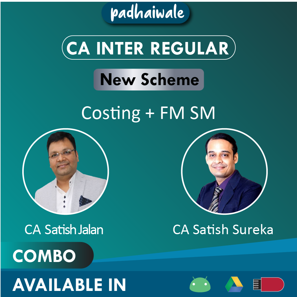 CA Inter Costing + FM SM Combo New Scheme Satish Jalan Satish Sureka