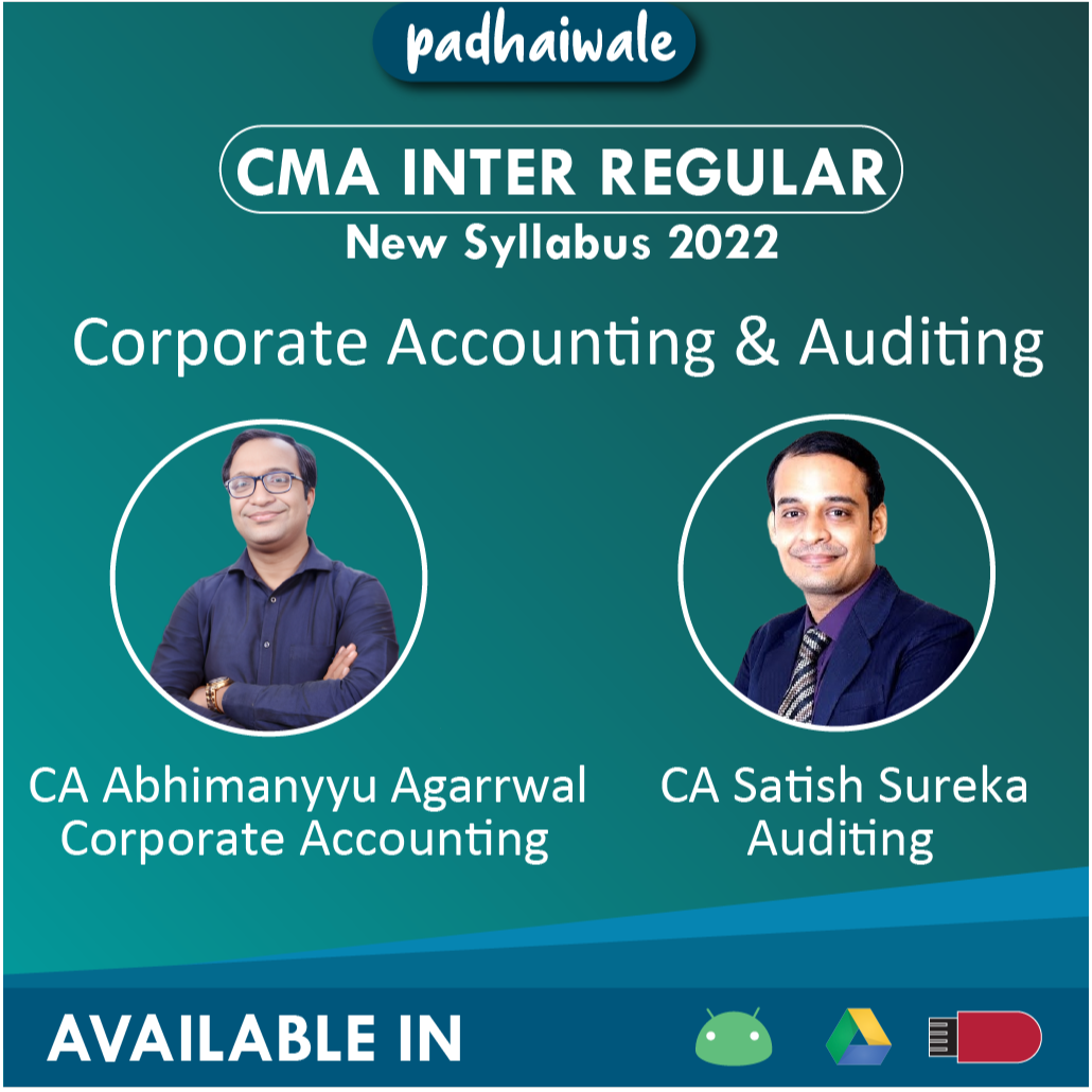 CMA Inter Corporate Accounting & Auditing New Syllabus Abhimanyyu Agarrwal Satish Sureka