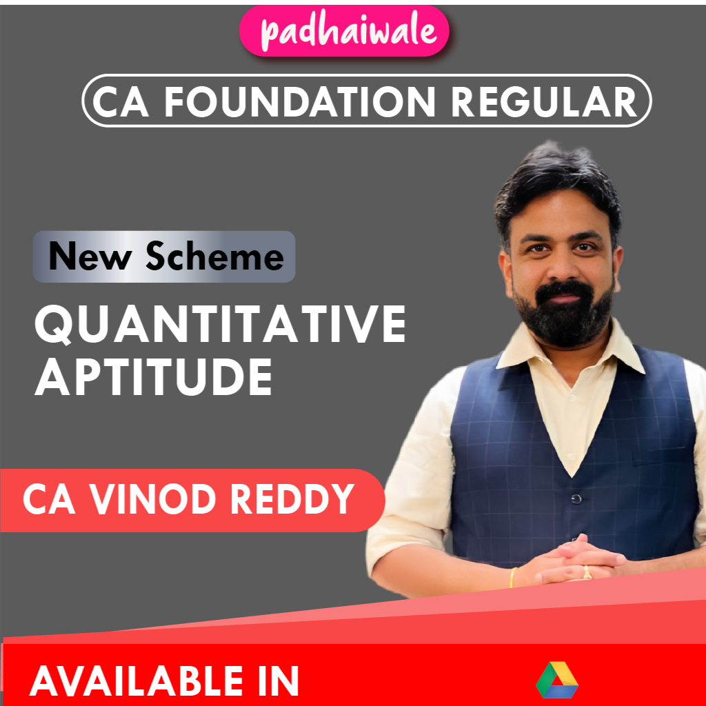 CA Foundation Quantitative Aptitude New Scheme Vinod Reddy