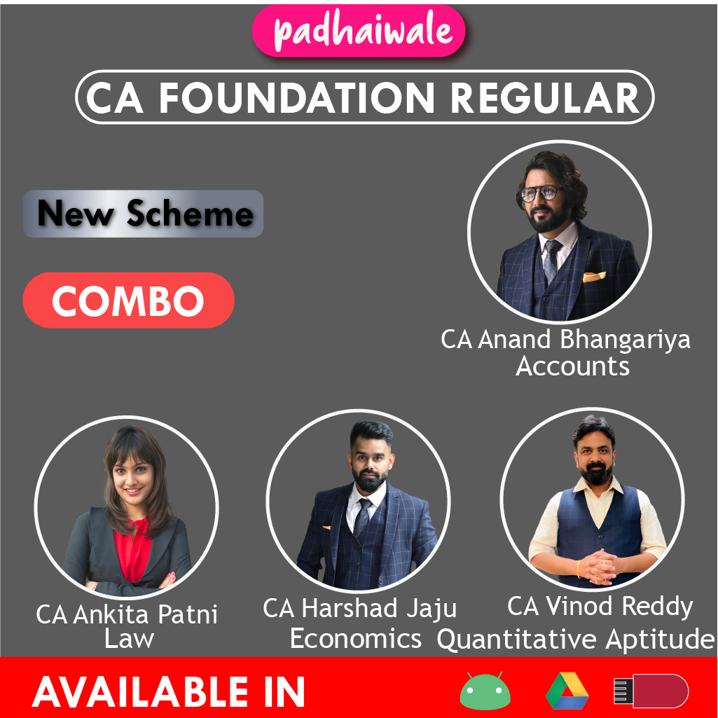 CA Foundation All Subjects Combo New Scheme Ankita Patni Harshad Jaju Anand Bhangariya Vinod Reddy