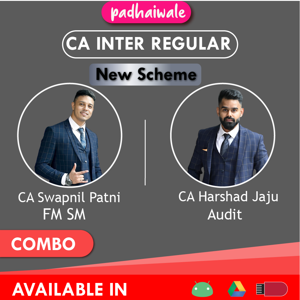 CA Inter FM SM + Audit Combo New Scheme Swapnil Patni Harshad Jaju