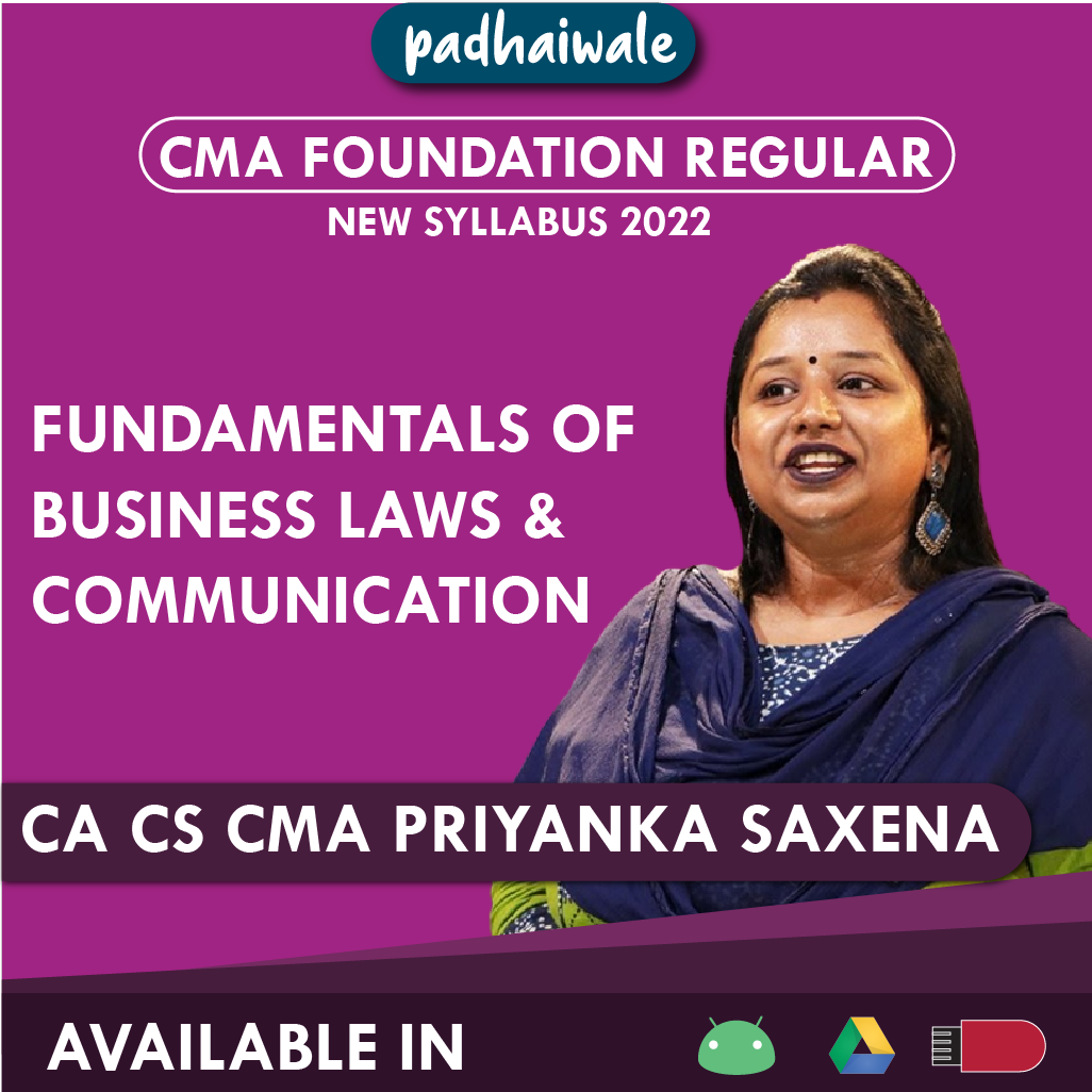 CMA Foundation Business Laws Priyanka Saxena