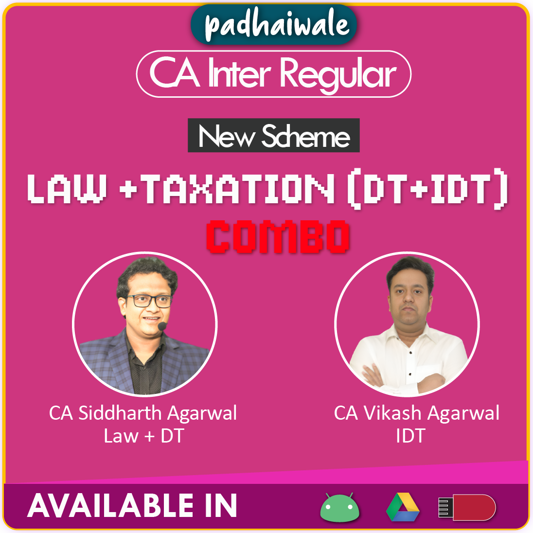 CA Inter Law + Taxation (DT+IDT) Combo New Scheme Siddharth Agarwal Vikash Agarwal