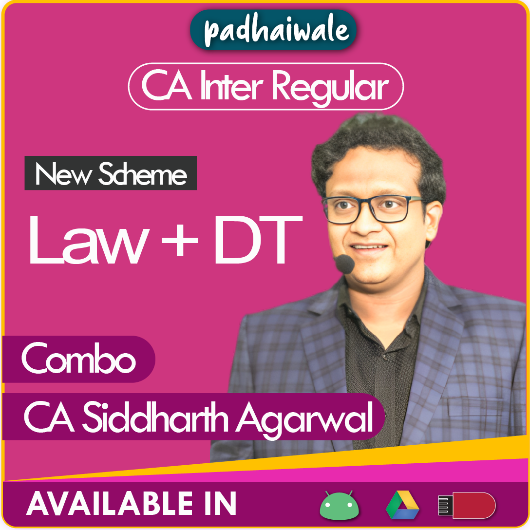 CA Inter Law + Direct Taxation Combo New Scheme Siddharth Agarwal
