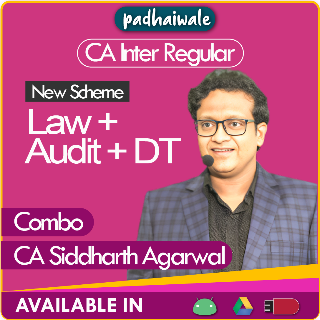 CA Inter Law + Audit + Direct Taxation Combo New Scheme Siddharth Agarwal