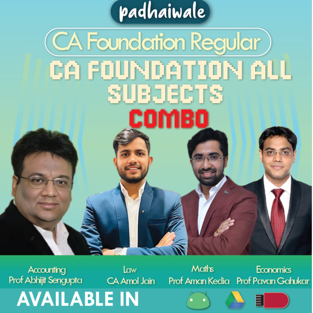 CA Foundation All Subjects Combo New Scheme Abhijit Sengupta Amol Jain Aman Kedia Pavan Gahukar