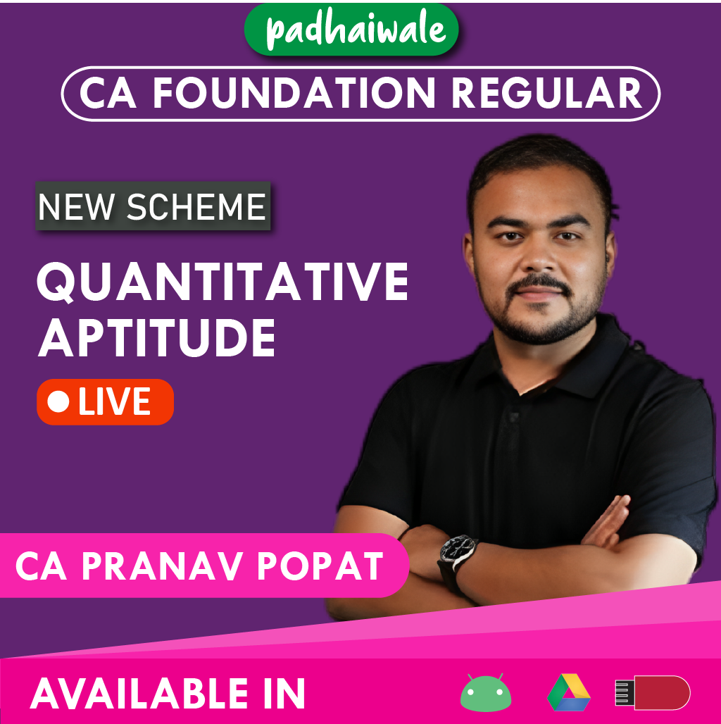 CA Foundation Quantitative Aptitude New Scheme Pranav Popat