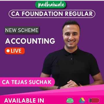 CA Foundation Accounting New Scheme Tejas Suchak