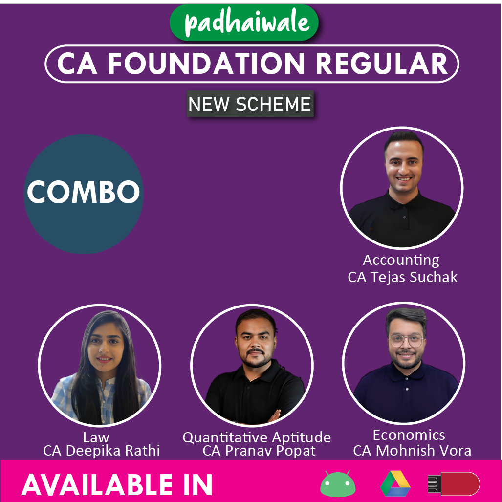 CA Foundation All Subjects Combo New Scheme Tejas Suchak Deepika Rathi Mohnish Vora Pranav Popat