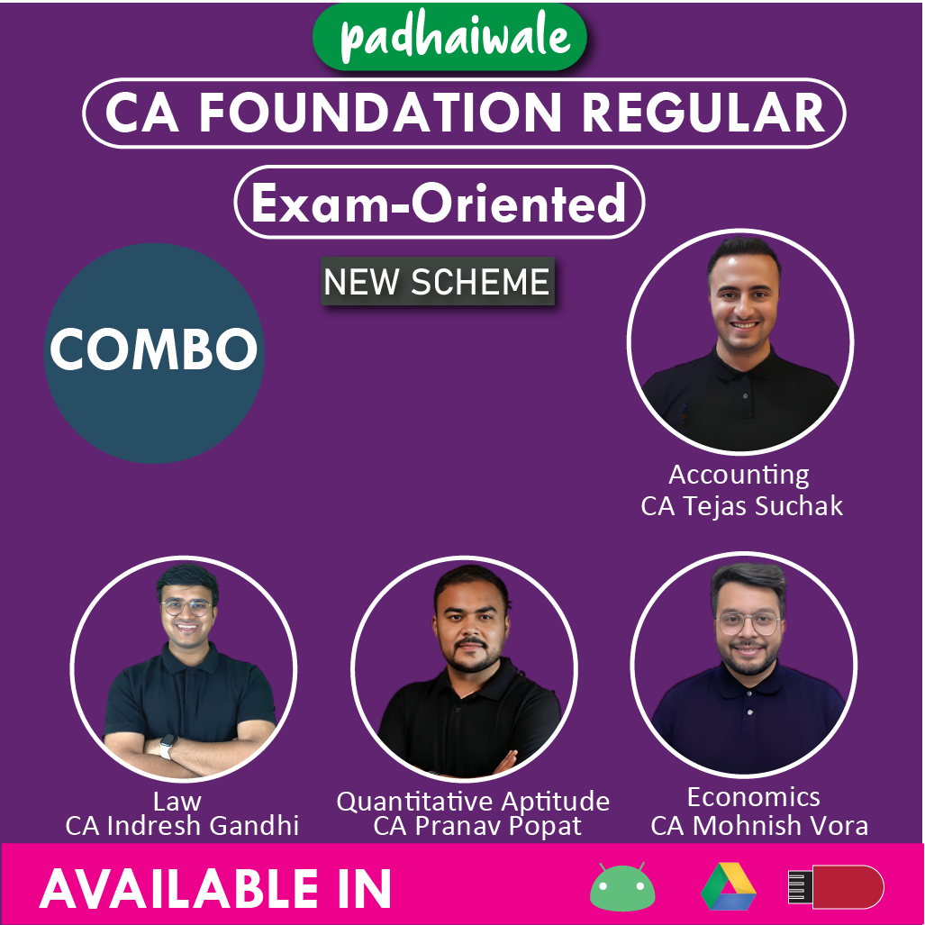 CA Foundation All Subjects Combo Exam-Oriented Tejas Suchak Indresh Gandhi Mohnish Vora Pranav Popat
