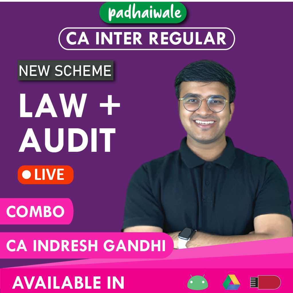 CA Inter Law + Audit Combo Live New Scheme Indresh Gandhi