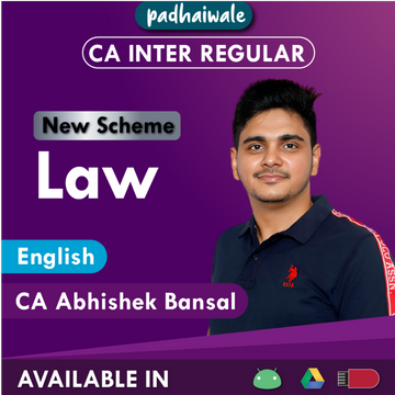 CA Inter Law English New Scheme Abhishek Bansal