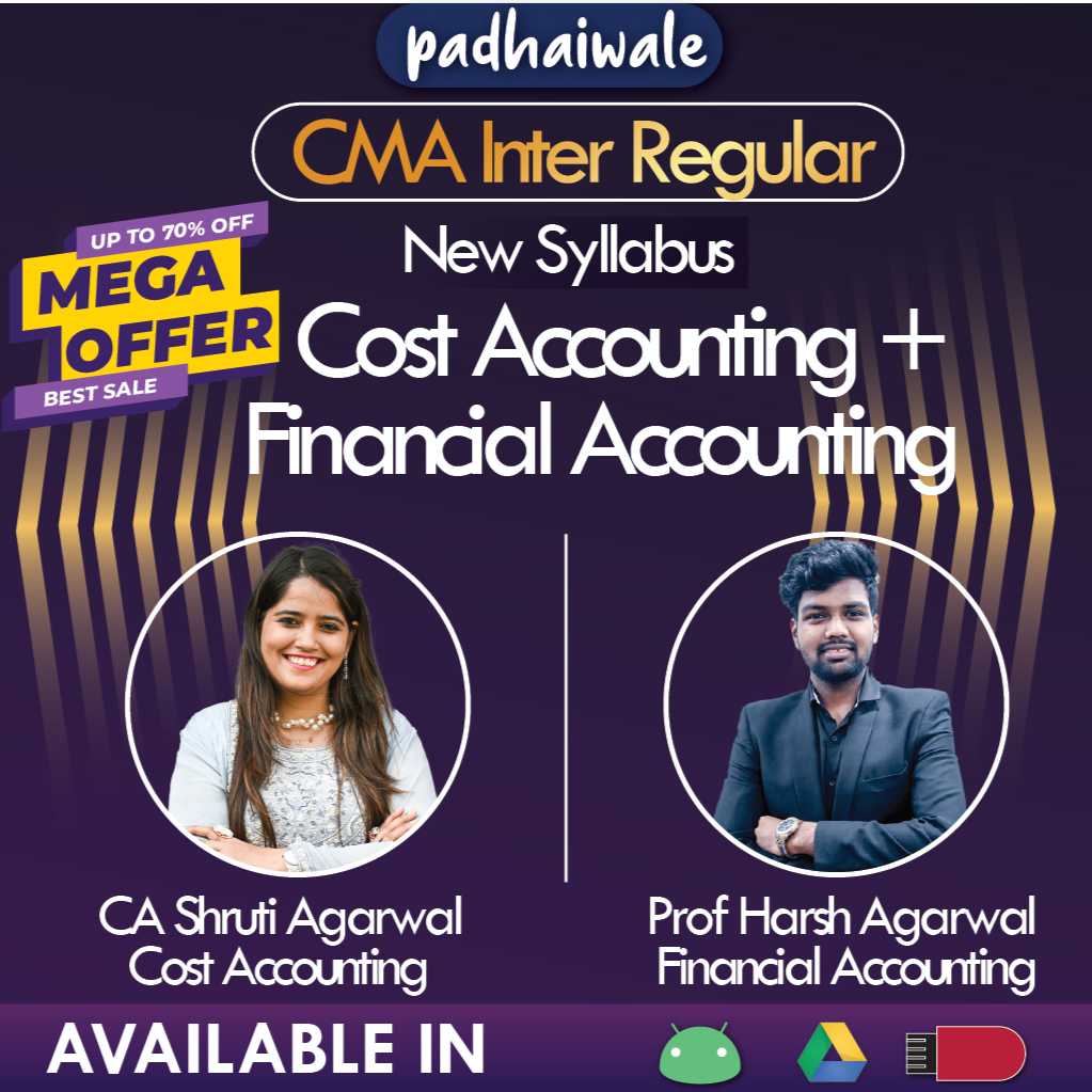 CMA Inter Cost Accounting + Financial Accounting Mega Offer Combo Shruti Agarwal Harsh Agarwal