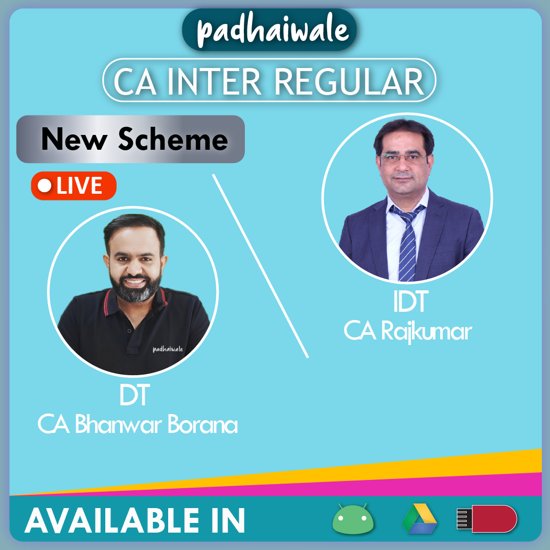 CA Inter Taxation (DT + IDT) Live New Scheme Bhanwar Borana Rajkumar