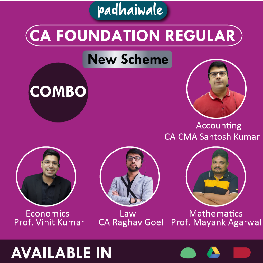 CA Foundation All Subjects Combo New Scheme Santosh Kumar Vinit Kumar Raghav Goel Mayank Agarwal