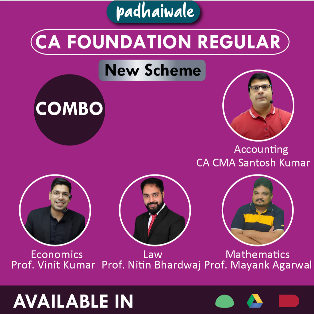 CA Foundation All Subjects Combo New Scheme Santosh Kumar Vinit Kumar Nitin Bhardwaj Mayank Agarwal