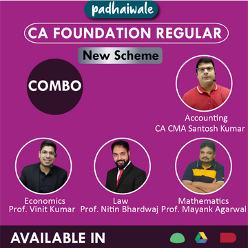 CA Foundation All Subjects Combo New Scheme Santosh Kumar Vinit Kumar Nitin Bhardwaj Mayank Agarwal