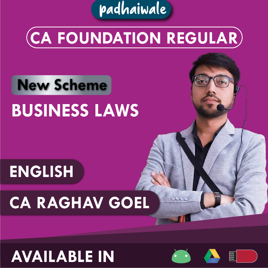 CA Foundation Business Laws New Scheme Raghav GoelCA Foundation Business Laws New Scheme Raghav Goel