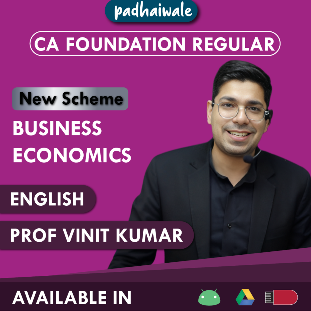 CA Foundation Business Economics New Scheme Vinit Kumar