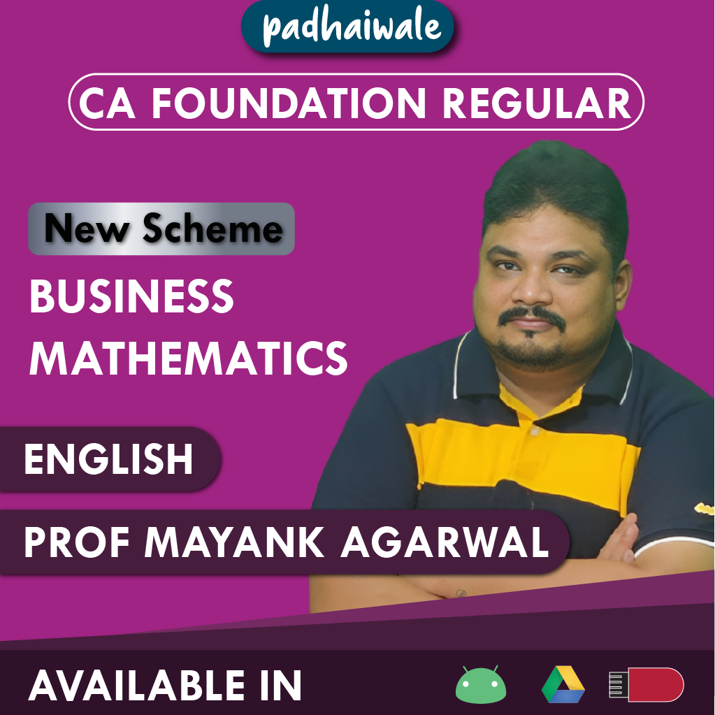 CA Foundation Business Mathematics New Scheme Mayank Agarwal